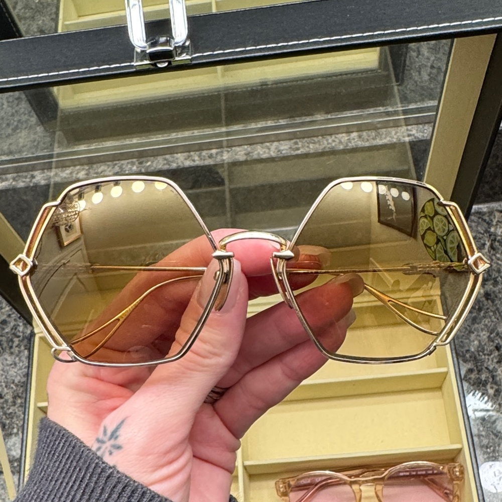 Chrome Hearts Baby B*tch Gold Frame Sunglasses